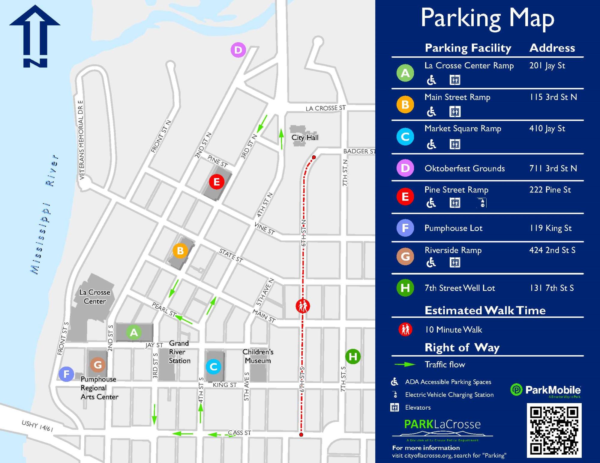 City of La Crosse Parking Map