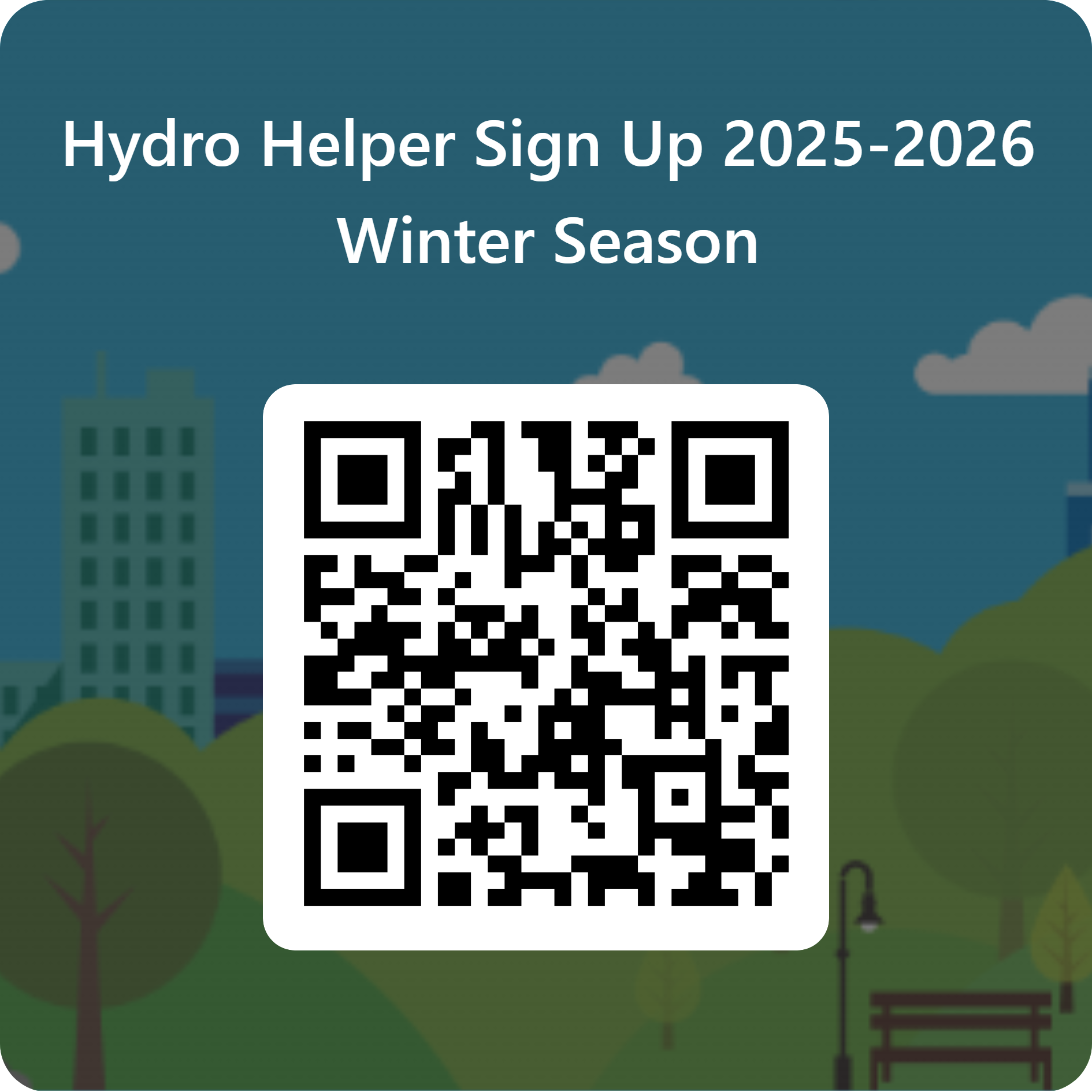 QRCode for Hydro Helper Sign Up 2025-2026 Winter Season