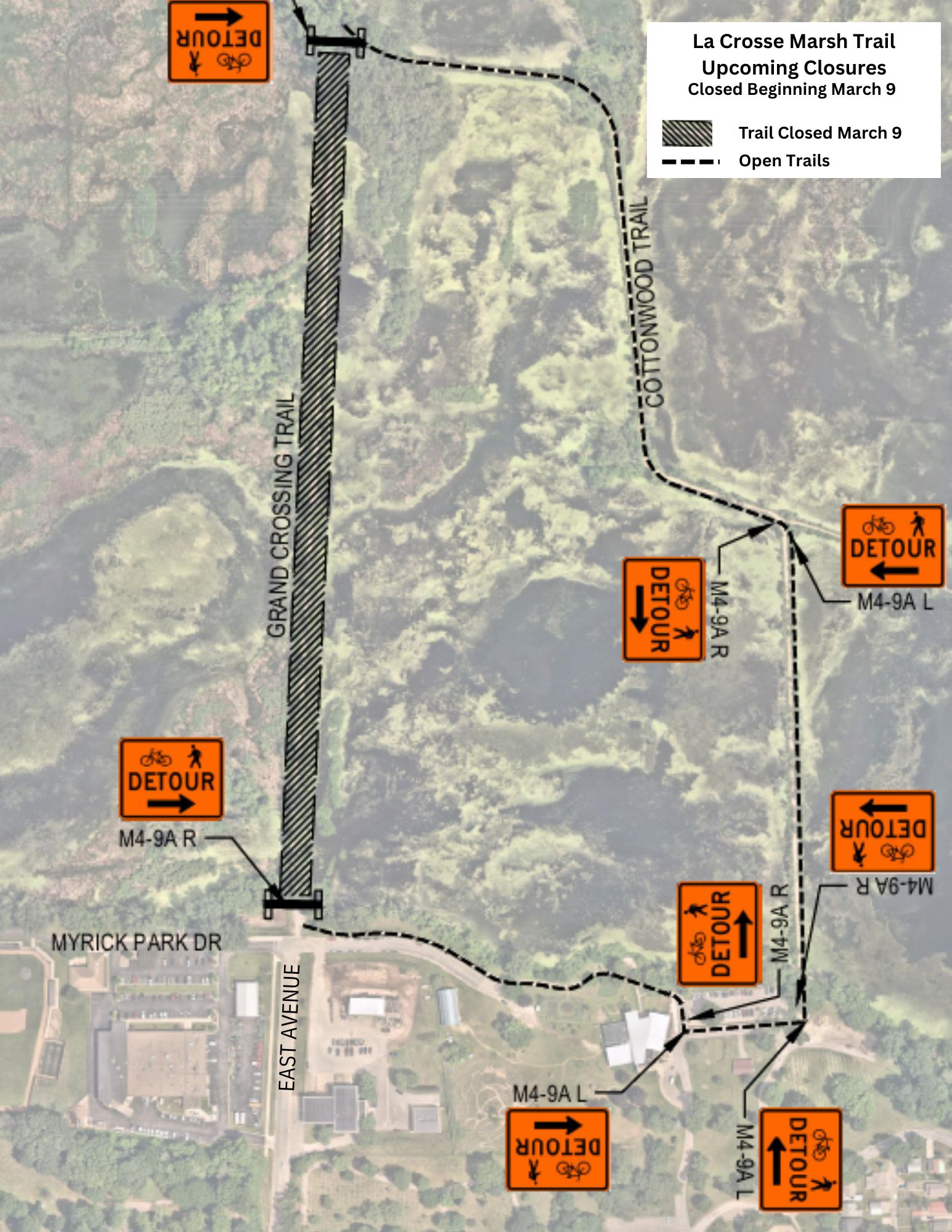 La Crosse Marsh Closures Detour